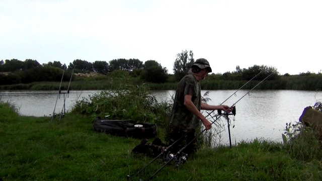 Getting the rods setup all spaced well apart covering the whole area
