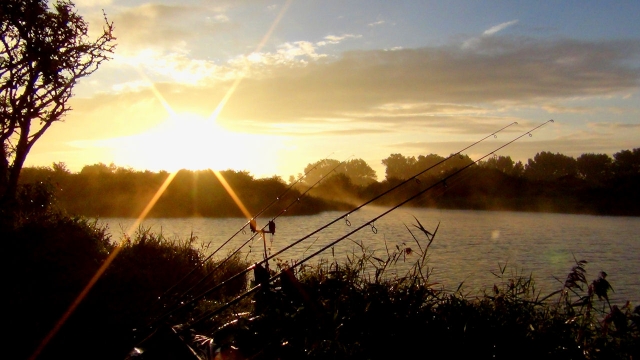 A beautiful sunrise over nickolls lake backwater
