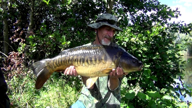 A nice 18lb+ linear from within a few feet of the bank